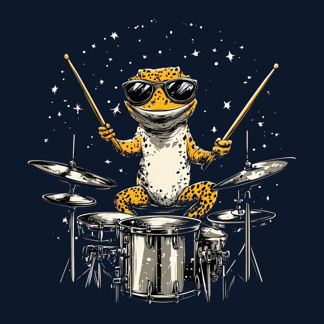 Gecko Drummer T-shirt