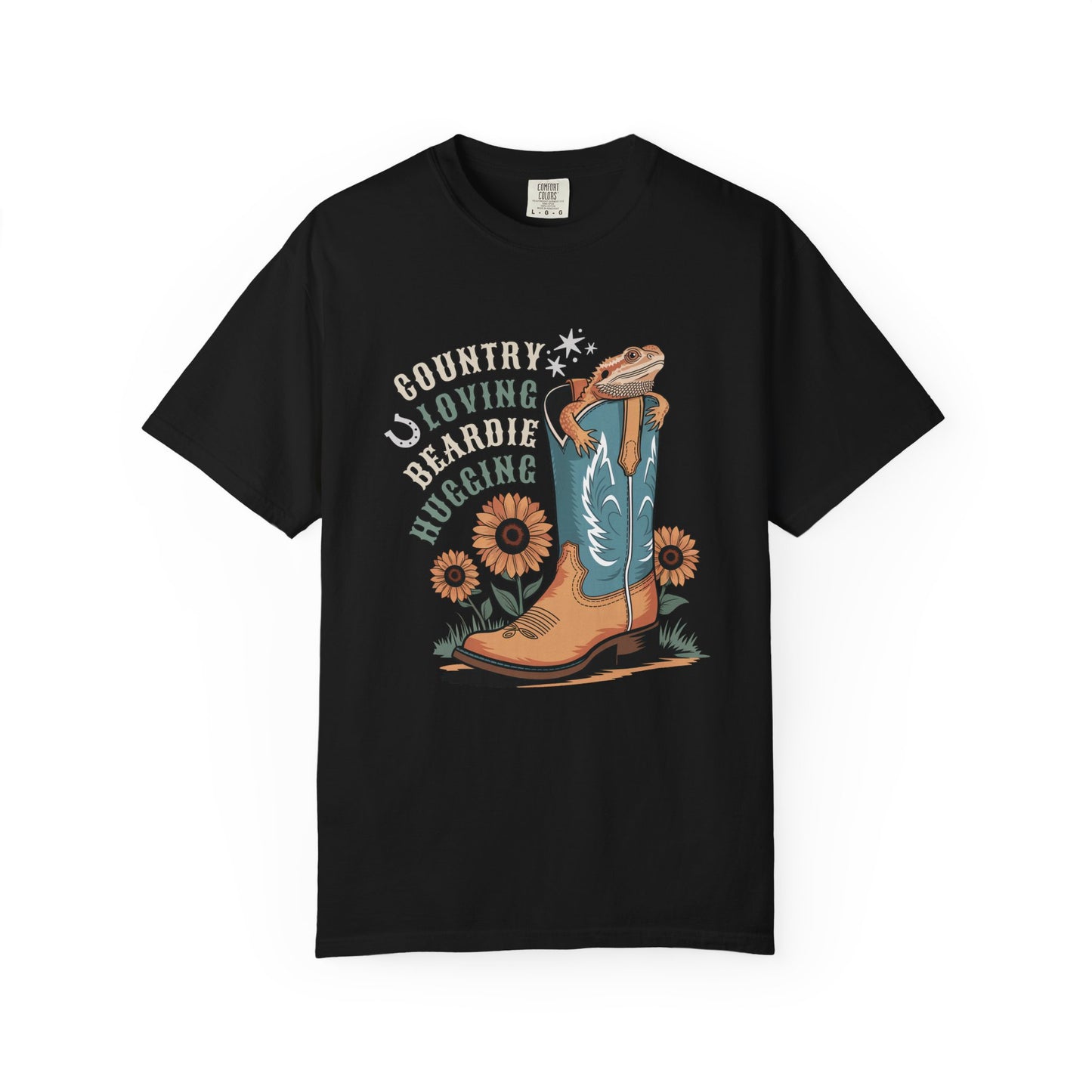 Country Loving Beardie Hugging T-shirt
