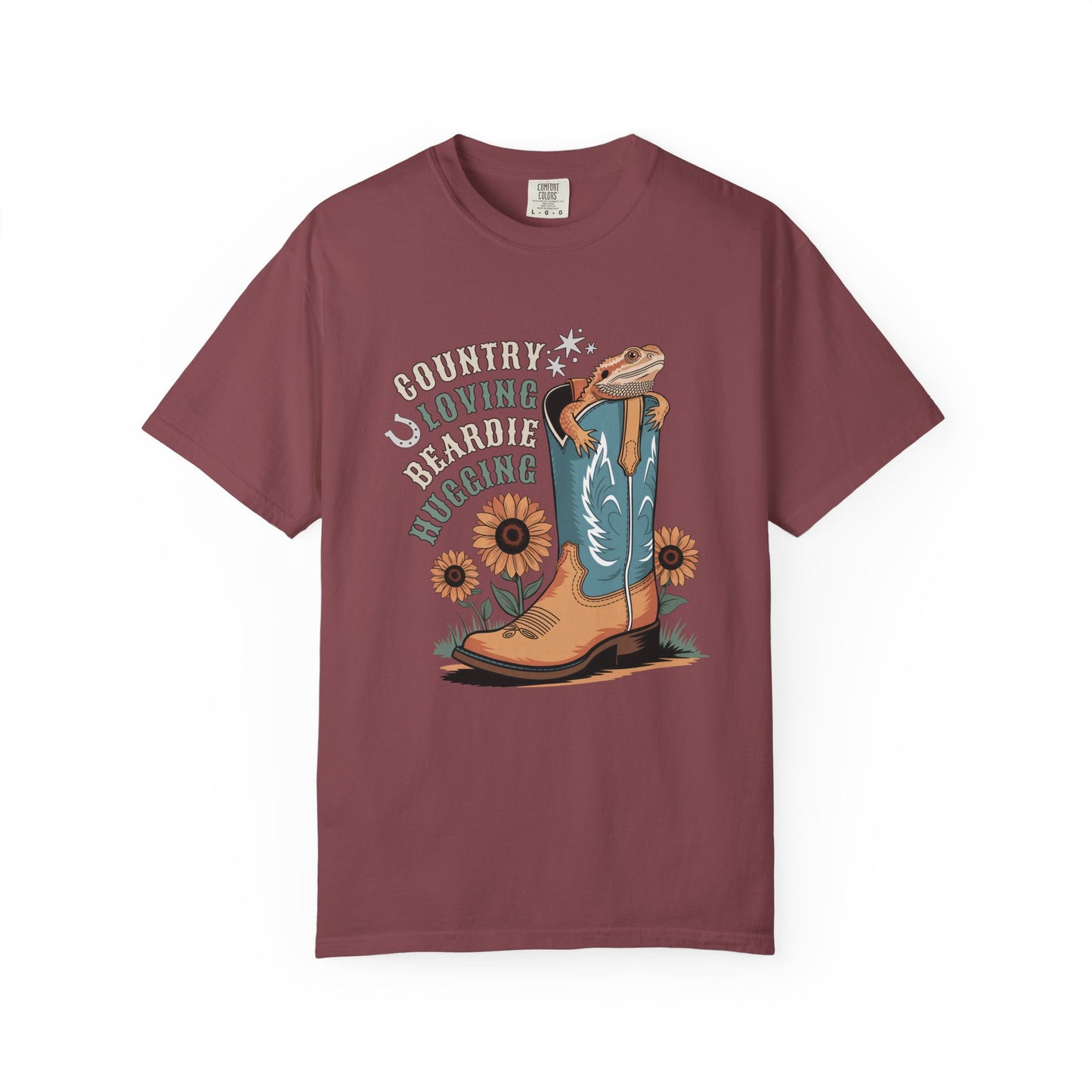 Country Loving Beardie Hugging T-shirt