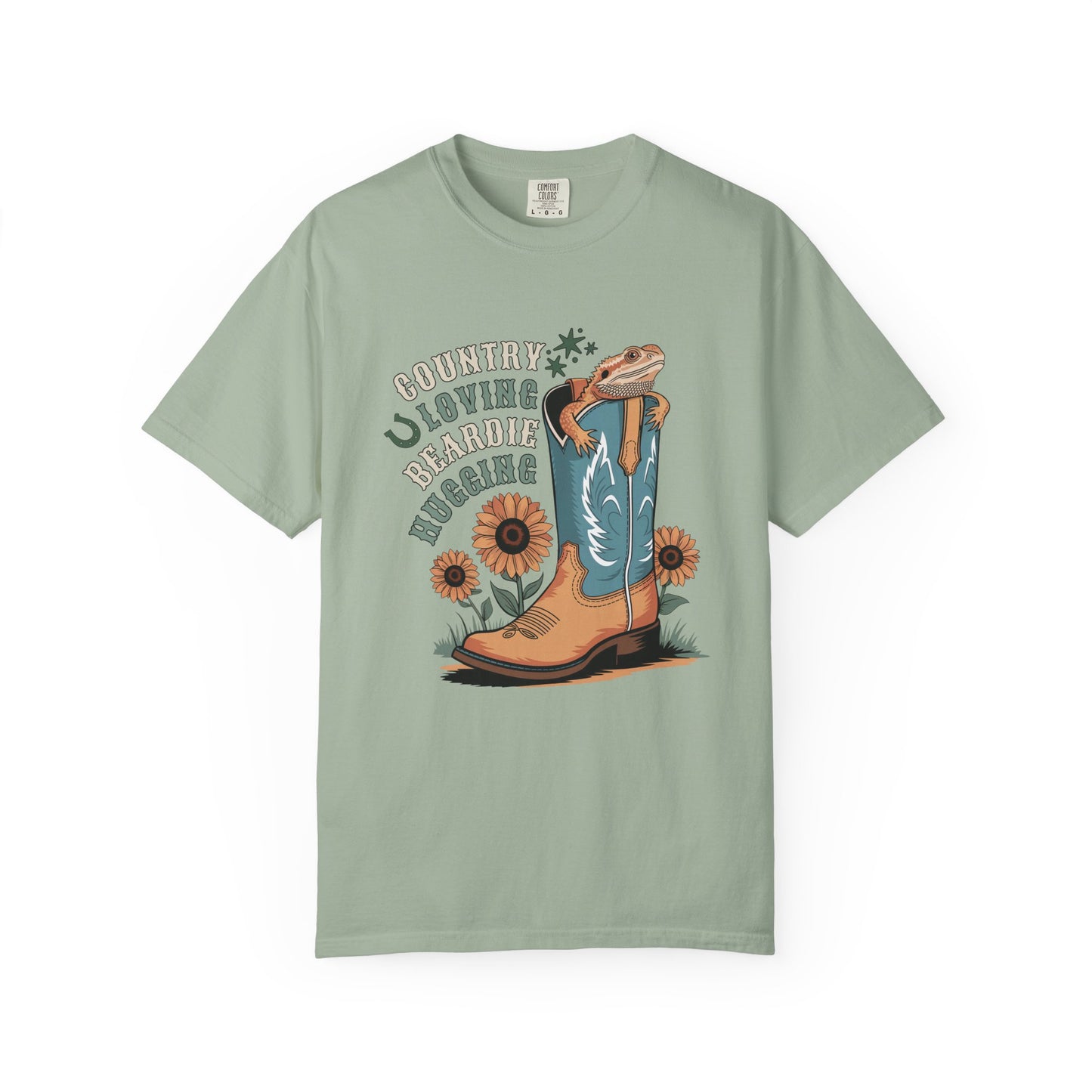 Country Loving Beardie Hugging T-shirt