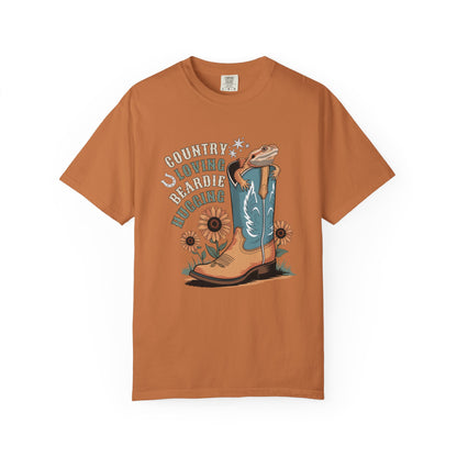 Country Loving Beardie Hugging T-shirt