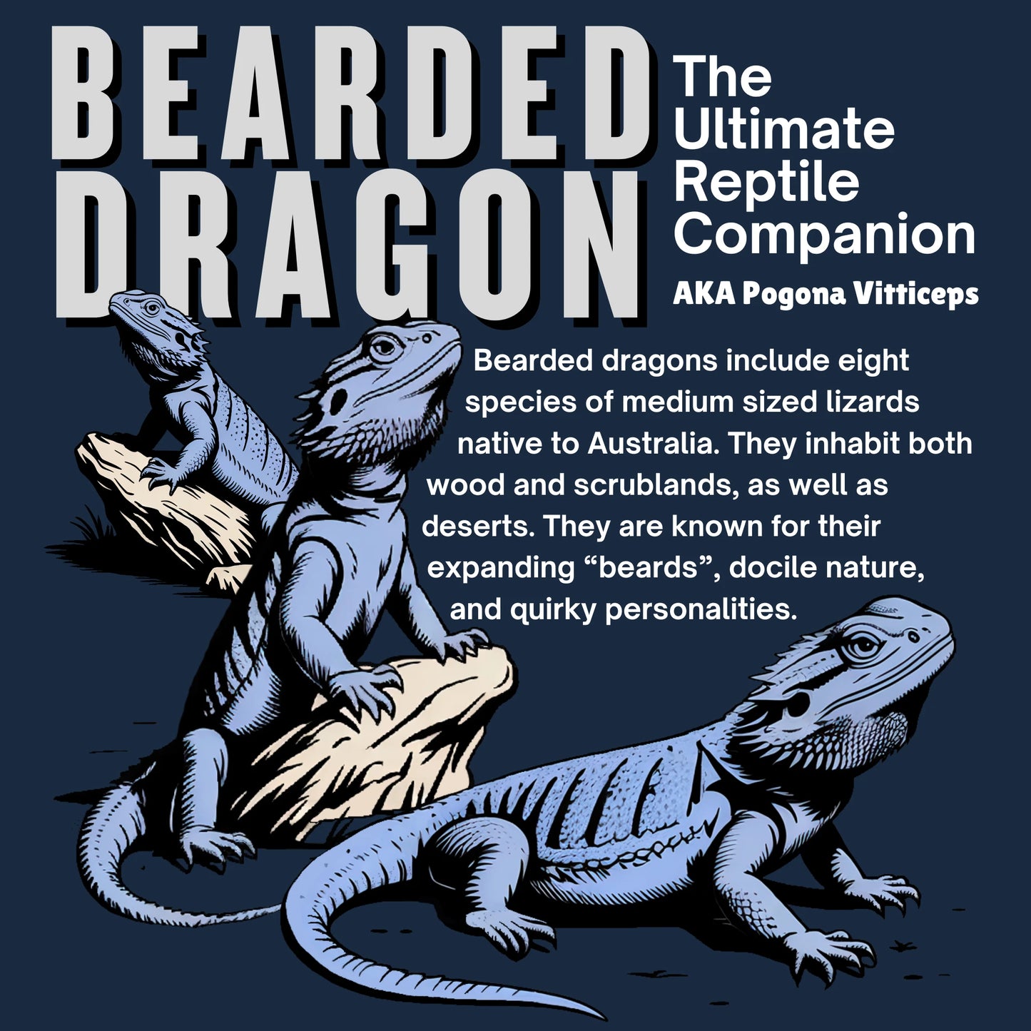 Bearded Dragon Companion Lizard T-shirt