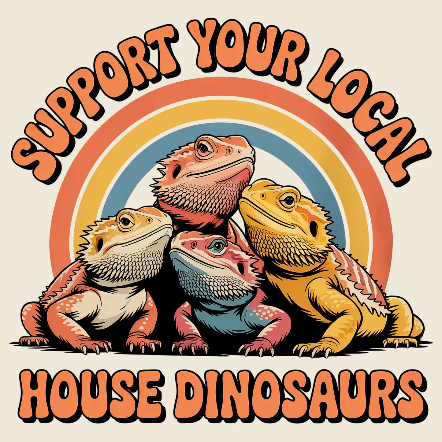 Support Your Local House Dinosaurs T-shirt