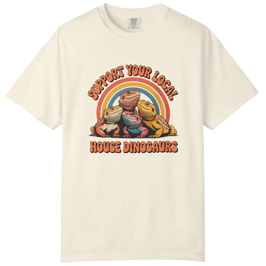 Support Your Local House Dinosaurs T-shirt