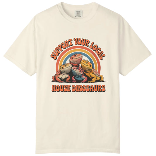 Support Your Local House Dinosaurs T-shirt